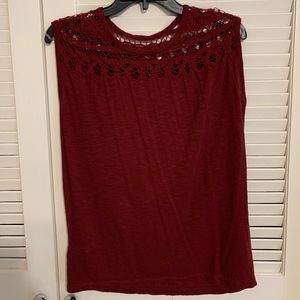 LOFT Lace Applique Tank